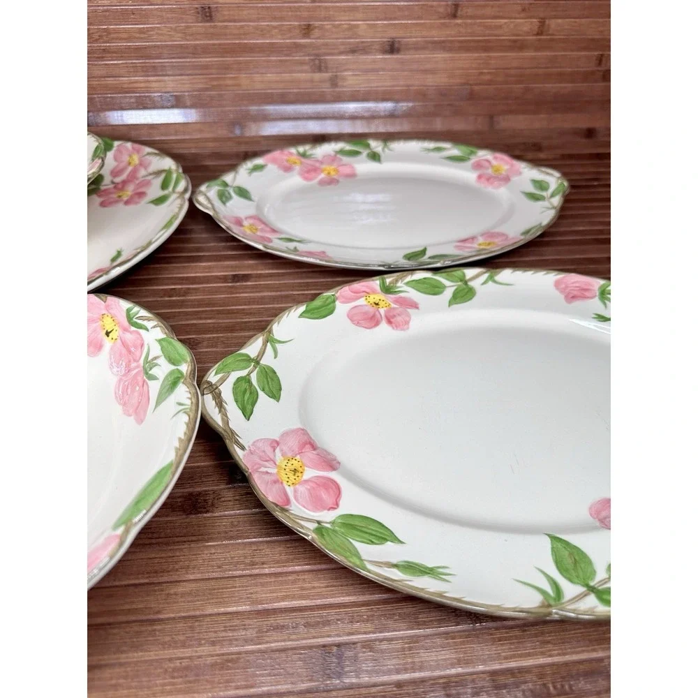 True Vintage Franciscan Desert Rose USA Serving Set 3 Platters 2 Veggie Bowls